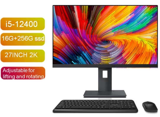 27 inch Intel I5-12400 CPU 16G + 256G SSD All In One PC's met Win7/8/10/11