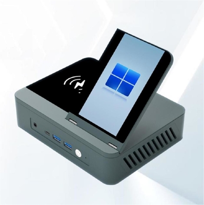 Zwart/Zilver 0.3Kg Mini PC Desktop Host 128G Storage Met Upgradable Wifi/CPU/OS