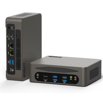 Zwart/Zilver 256 GB SSD Mini PC Met Dual OS (Windows 10/11 Of Android) I7-10th